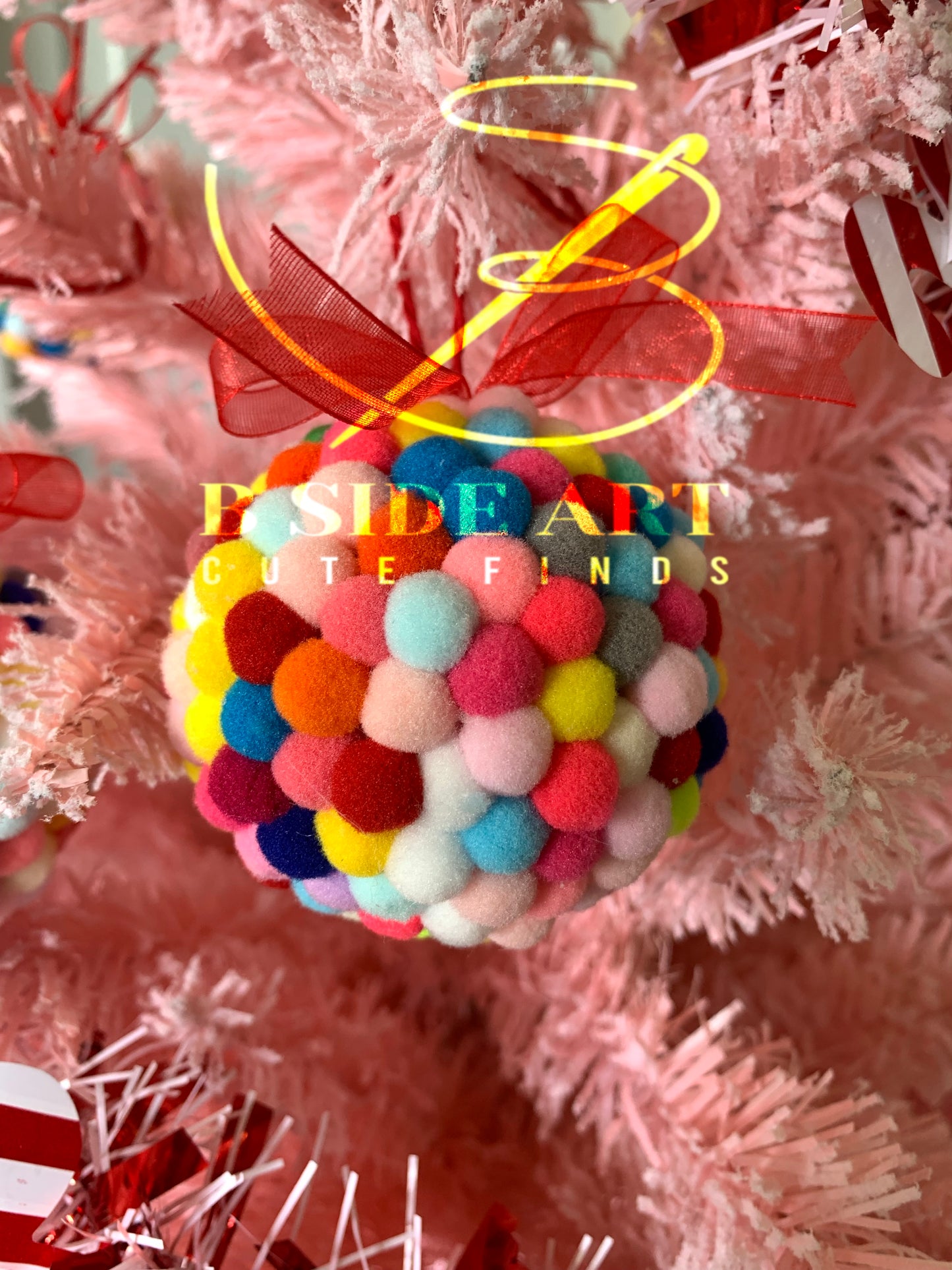 Pompom Christmas Ball Ornament